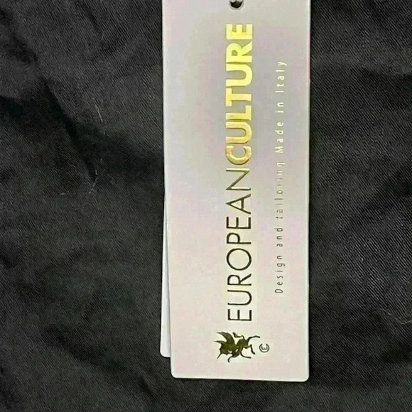 European Culture Black Sleeveless Blouse - NWT - Made in Italy - Size M - Picture 5 of 7